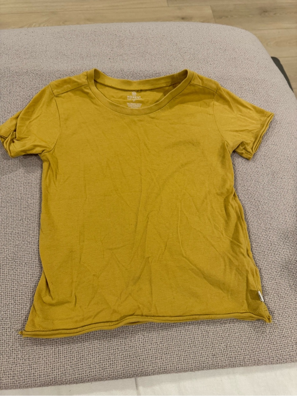 Honest company Mustard Short Sleeve Crew Tee